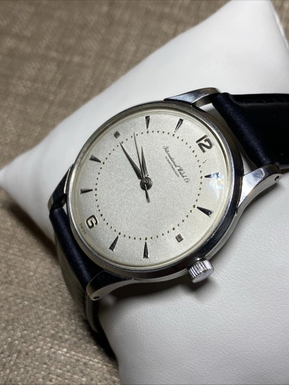 1943 IWC Schaffhausen Cal 83 Oversize 37mm Staybrite Steel WWII Era Watch - Picture 5 of 16